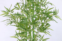 Marcolo artificial bamboo base featuring realistic green stalks in a simple black plastic pot.