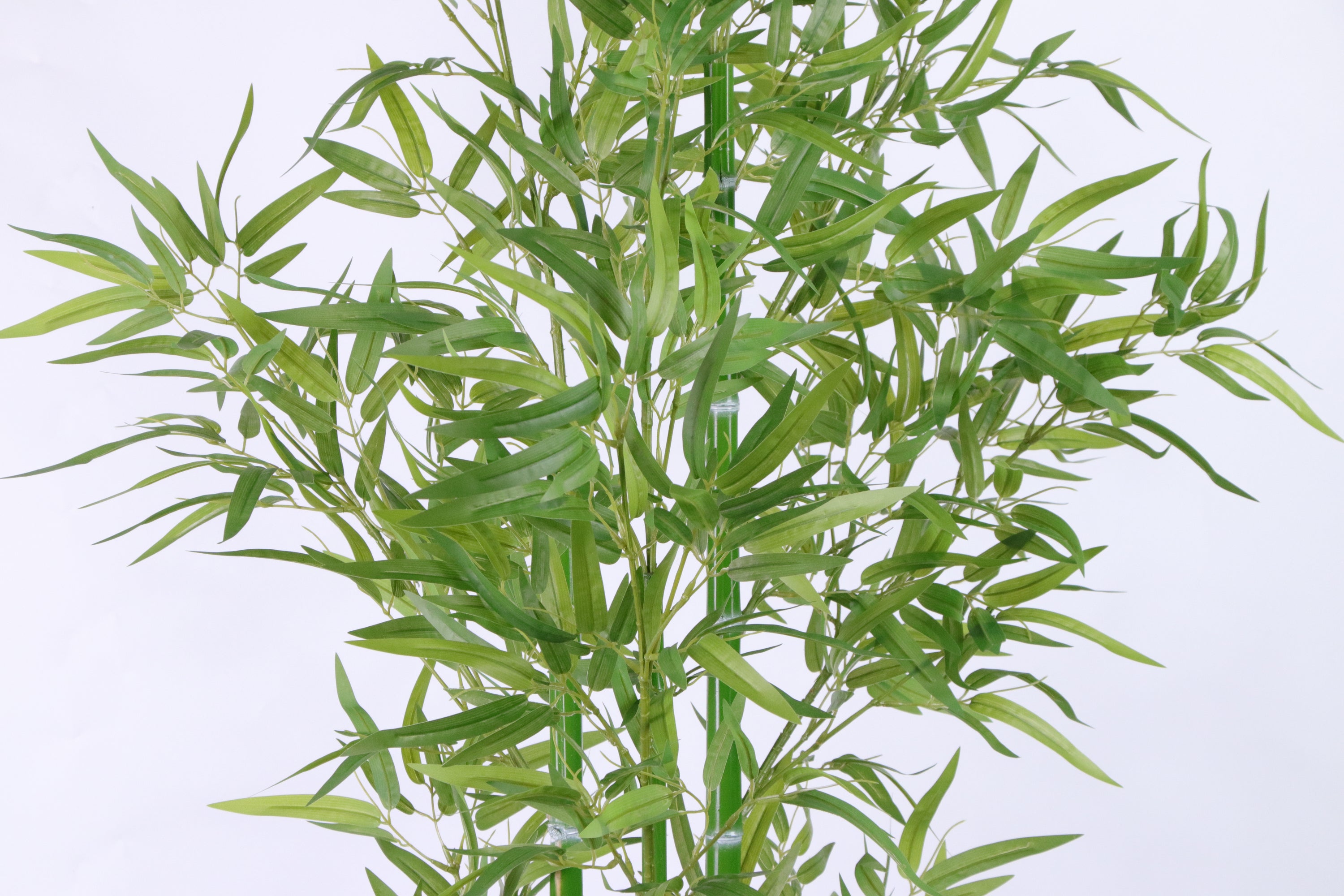 Marcolo artificial bamboo base featuring realistic green stalks in a simple black plastic pot.