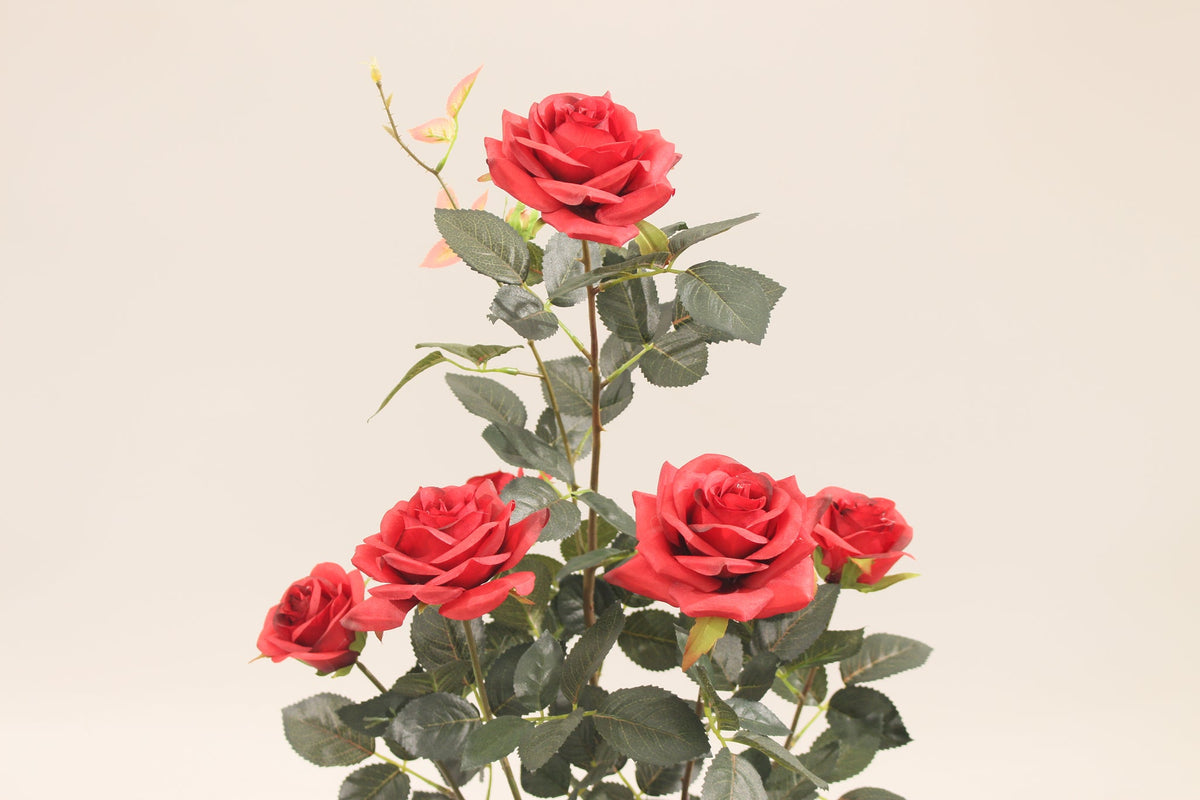 Close-up of Marcolo 78cm artificial red rose flower buds