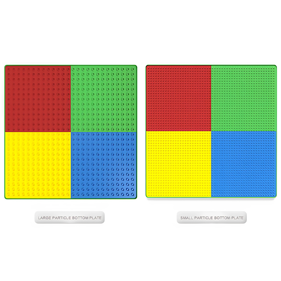 Kids Activity Table and 2 Chairs Set – Multi-Function Play & Study Desk with Double-Sided Building Block Surface