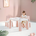 Kids Table and Chairs Set with Storage Drawers – Durable Plastic Play & Study Table with 2 Chairs