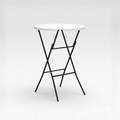 80CM Round Cocktail Table – Extra Sturdy, Weather-Resistant & Foldable (White)