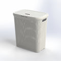 Maxi | Rattan Laundry Basket With Cover - White