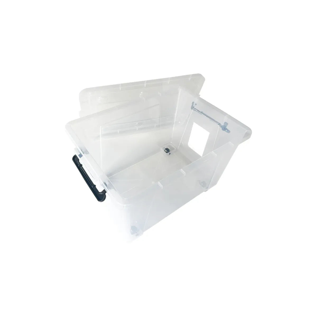 38L Plastic Storage Box with Lid – Transparent Stackable Organizer with Handles