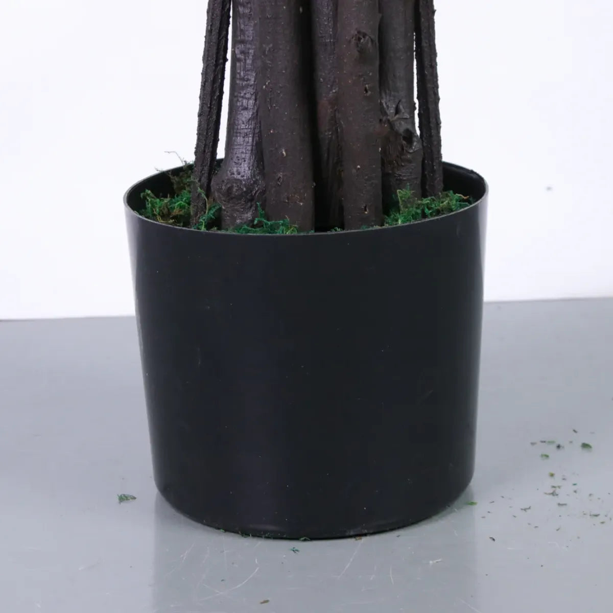 Marcolo artificial pine tree in black pot close-up