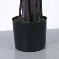 Marcolo artificial pine tree in black pot close-up