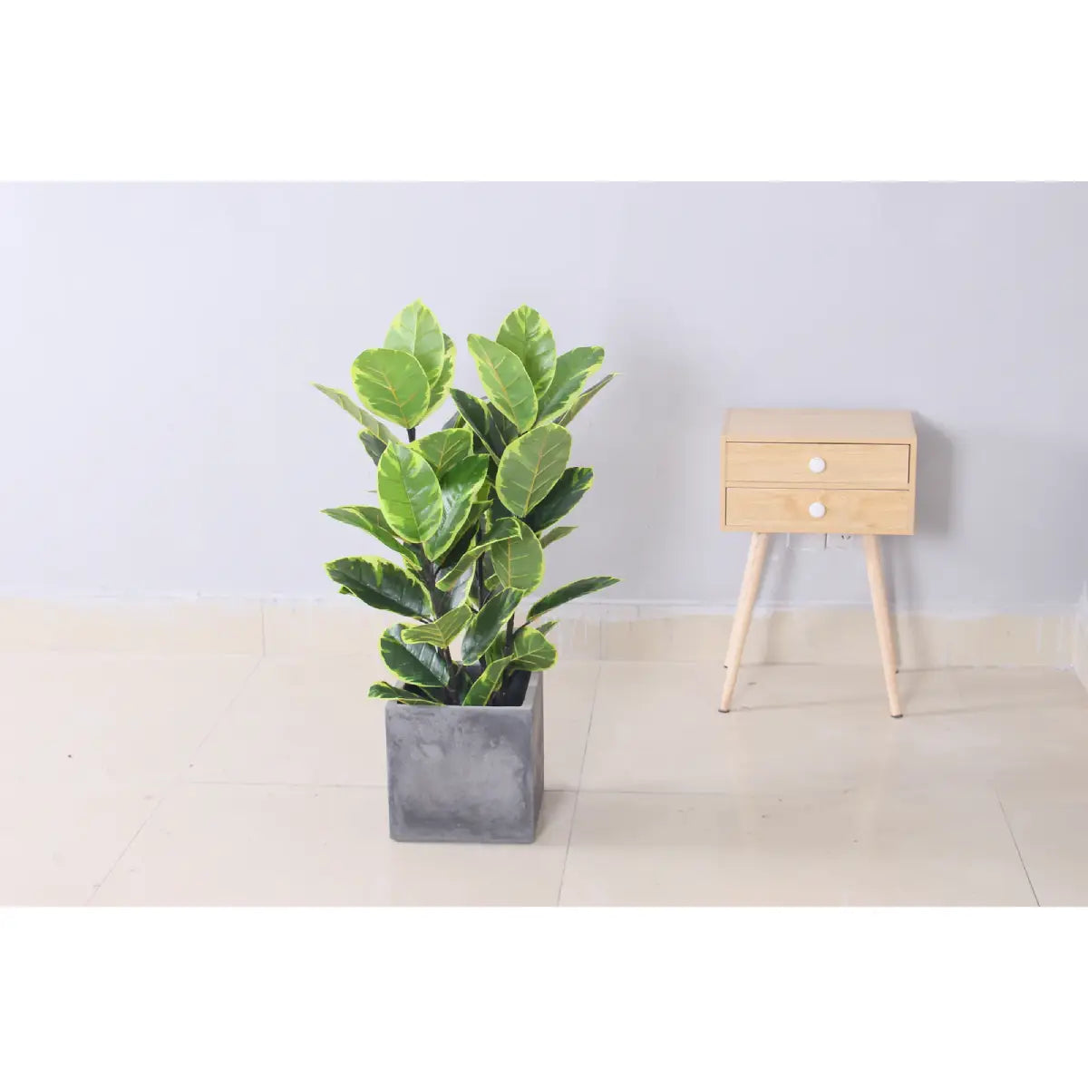 Artificial Rubber Tree 90cm Realistic Decorative Indoor Tree