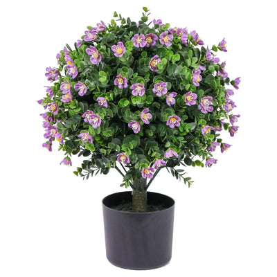 Artificial Jade Lotus Bonsai with Pot, Purple, 54 cm