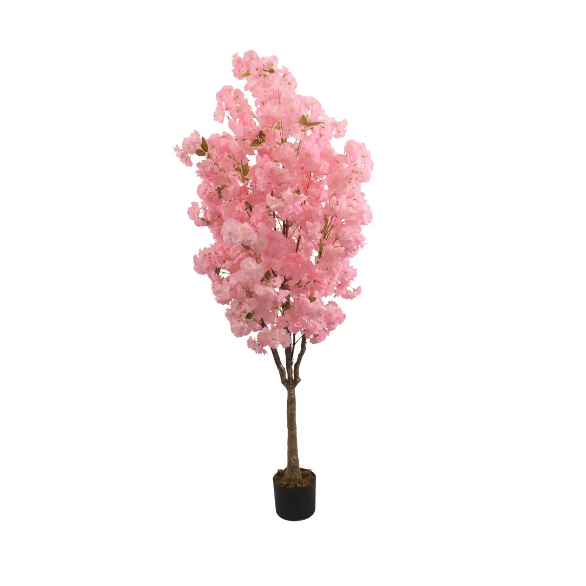 Artificial 170cm pink cherry tree in a black pot by Marcolo.