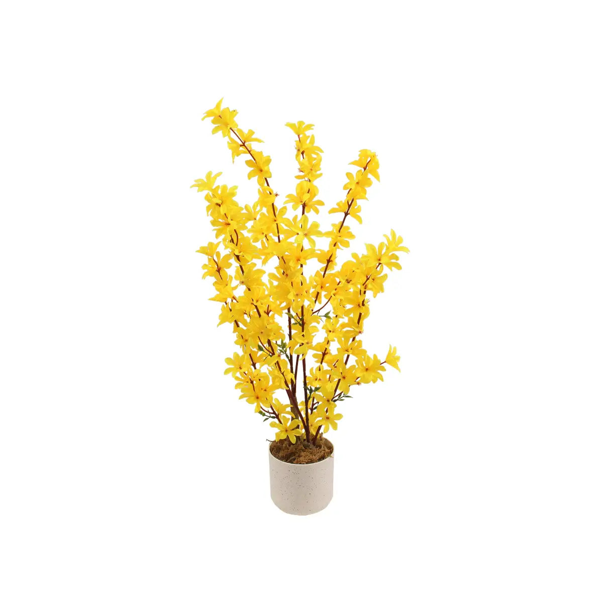 Artificial 60cm yellow cherry tree in a white pot by Marcolo.