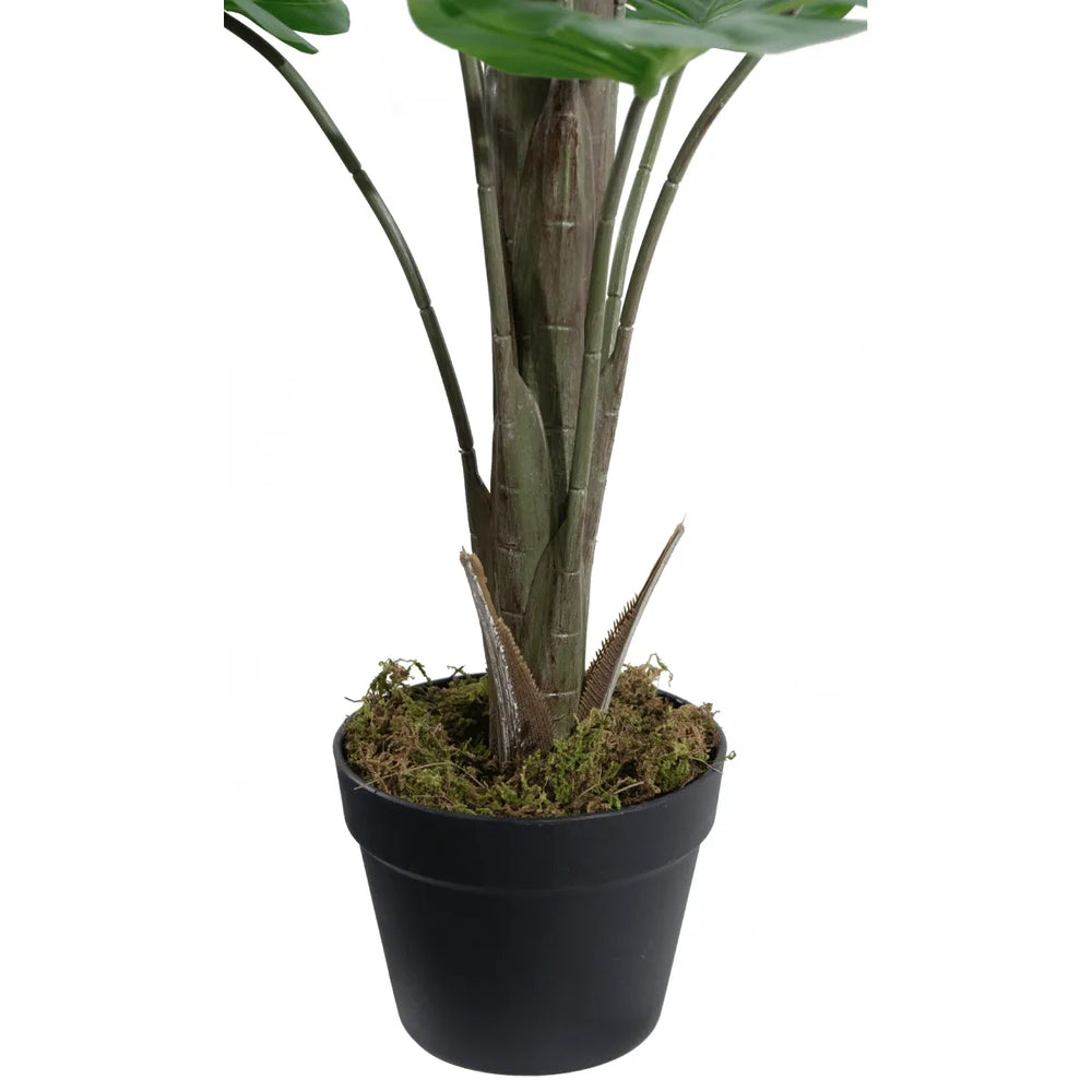 Marcolo 130cm Artificial Monstera Plant Base and Black Pot