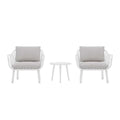3-Piece Aria Outdoor Bistro Set – Modern Chairs & Coffee Table