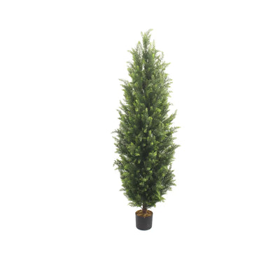 Artificial Pine Tree, Cypress Cone Shape, with Pot, 180 cm