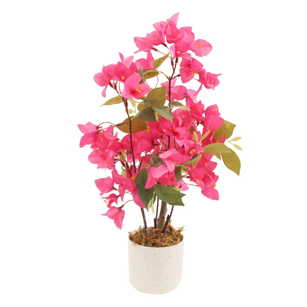 Artificial bougainvillea tree 50cm in a white pot by Marcolo.