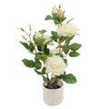 Artificial Rose Bonsai Tree 40cm Elegant Indoor Décor Accent