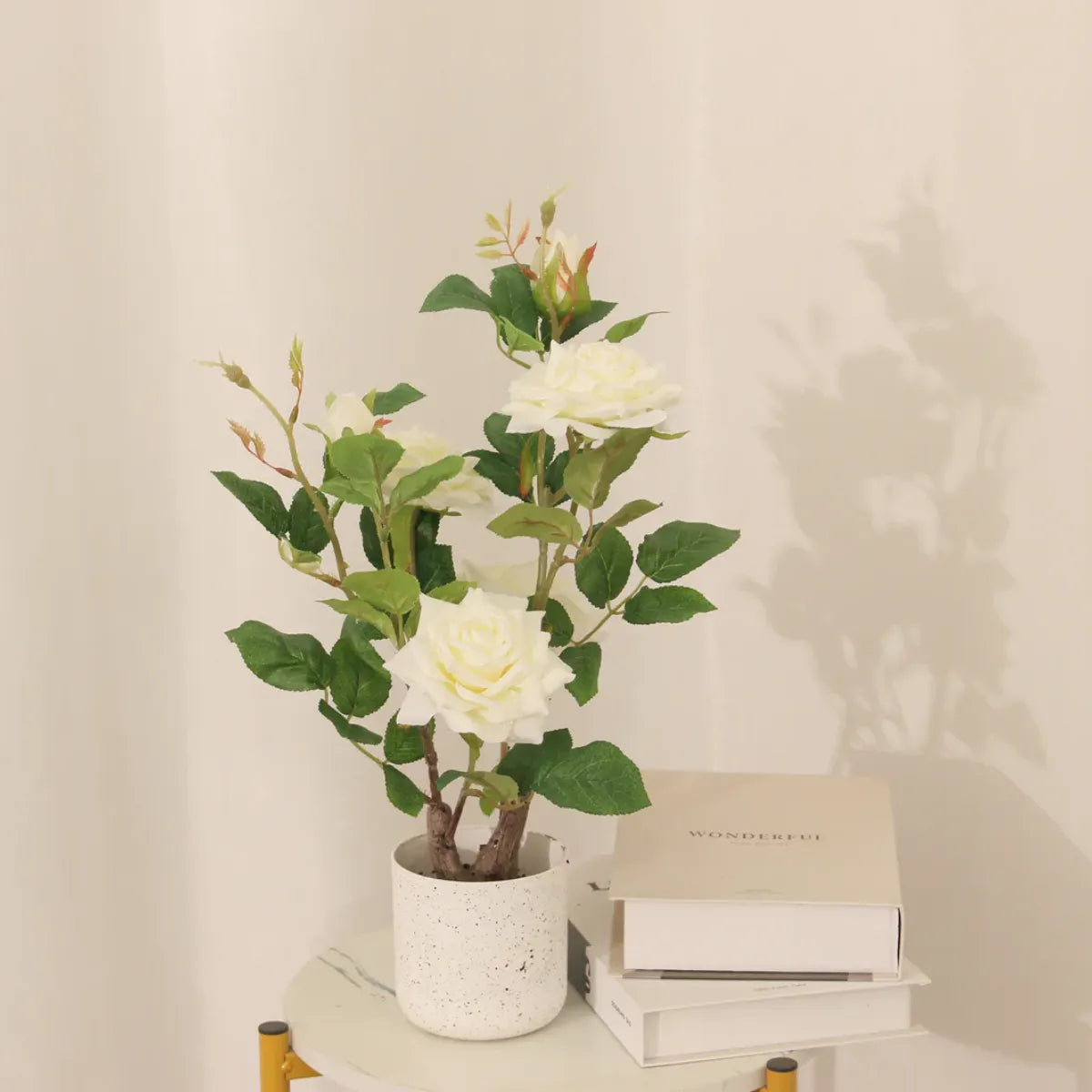 Artificial Rose Bonsai Tree 40cm Elegant Indoor Décor Accent