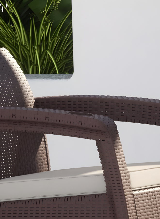 5-Seater Sofa Lounge Set – 3-Seater, 2 Armchairs, Coffee Table & Cushions – Outdoor Rattan Design