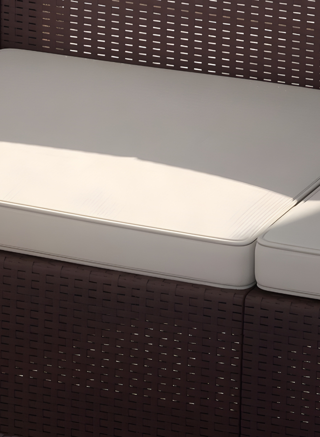 5-Seater Sofa Lounge Set – 3-Seater, 2 Armchairs, Coffee Table & Cushions – Outdoor Rattan Design