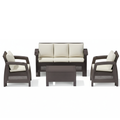 5-Seater Havana Outdoor Sofa Set – Modern Rattan-Style Seating with Coffee Table & Seat and Back Cushions