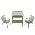 Serena Sofa Set – Elegant Fiberglass-Reinforced 4-Seater Outdoor Lounge with Coffee Table