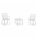 Serena Bistro Set – Elegant Fiberglass-Reinforced Outdoor Seating with Coffee Table