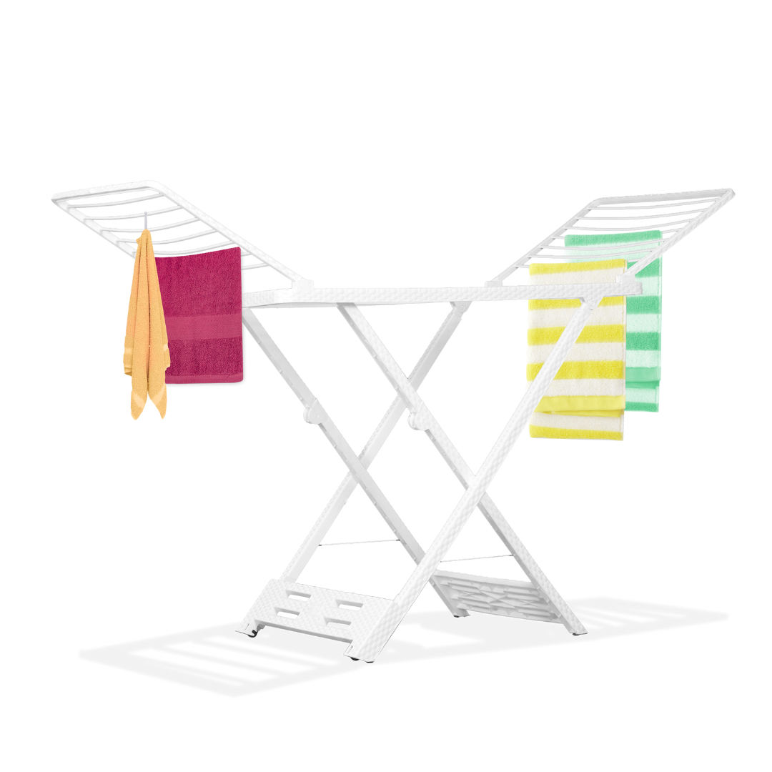 TRIXIE Foldable Clothes Drying Rack, Plastic, Heavy Duty