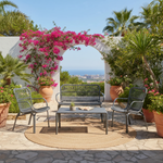 Serena Sofa Set – Elegant Fiberglass-Reinforced 4-Seater Outdoor Lounge with Coffee Table