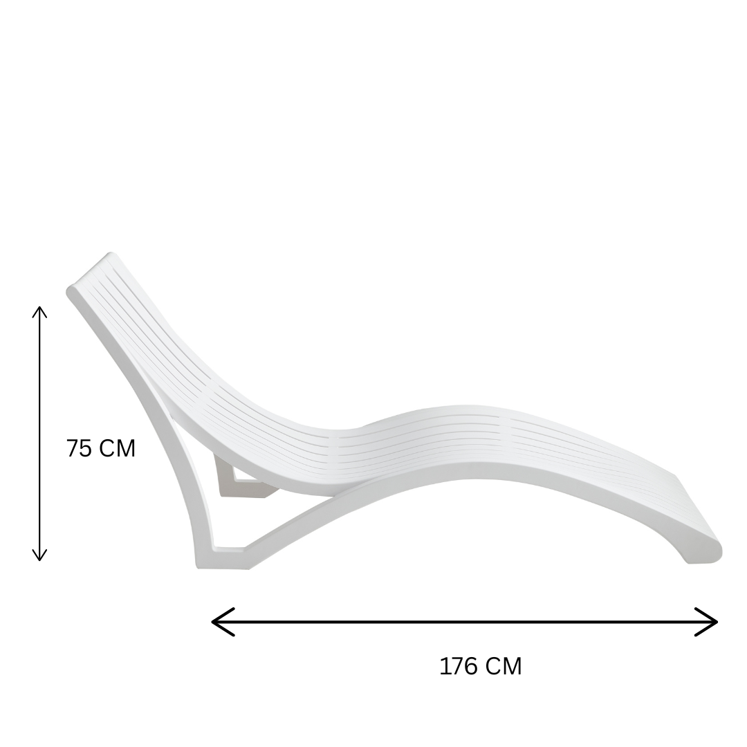 Modern Outdoor Luxury Sun Lounger Set – 2 Adjustable Loungers + Side Table, Weatherproof & UV-Resistant (White)