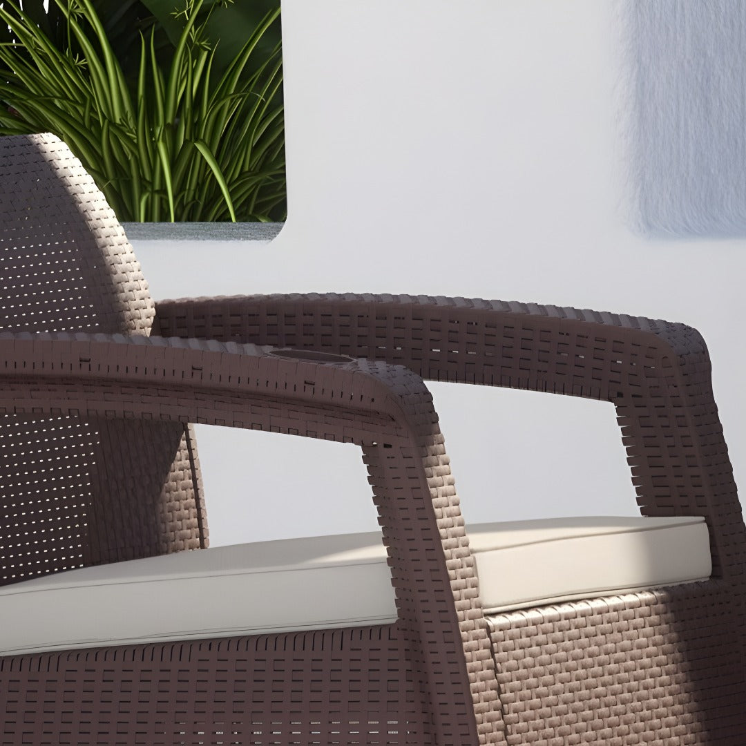 4-Seater Sofa Lounge Set – 2-Seater, 2 Armchairs, Coffee Table & Cushions – Outdoor Rattan Design