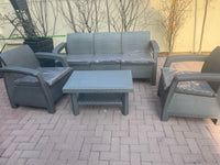 Customer photo: grey Havana 5-seater outdoor sofa set on a UAE terrace