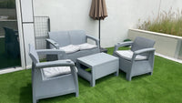 Customer photo: grey Havana 4-seater outdoor sofa set in a UAE garden