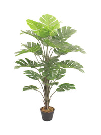 Marcolo artificial monstera plant with pot, 130 cm, on a white background