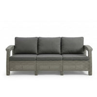 Marcolo grey Havana 3-seater outdoor sofa with grey cushions