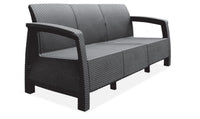 Havana 3-seater outdoor sofa with seat and back cushions