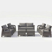 Marcolo grey 6-seater Havana set on white background
