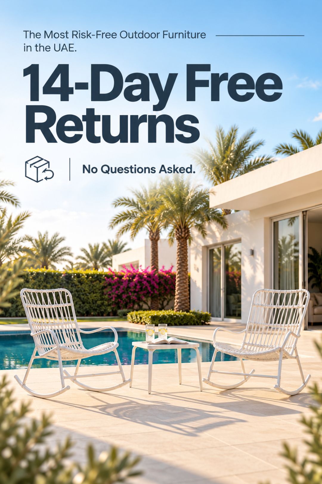 14-day free returns, no questions asked