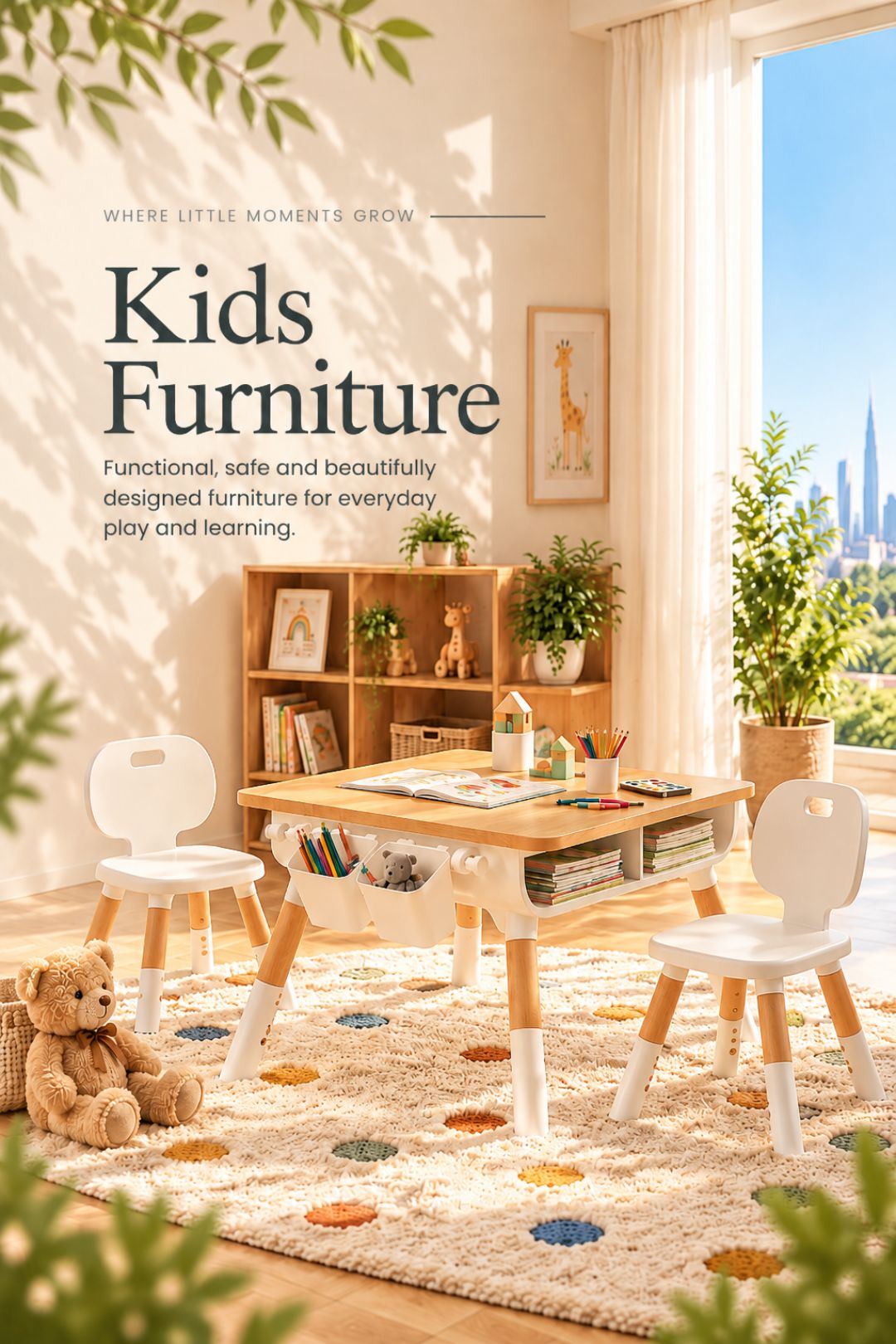 Kids furniture – tables and chairs for play and learning
