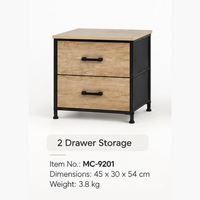 Nova 2-drawer dresser specifications: Item No. MC-9201, 45 x 30 x 54 cm, weight 3.8 kg