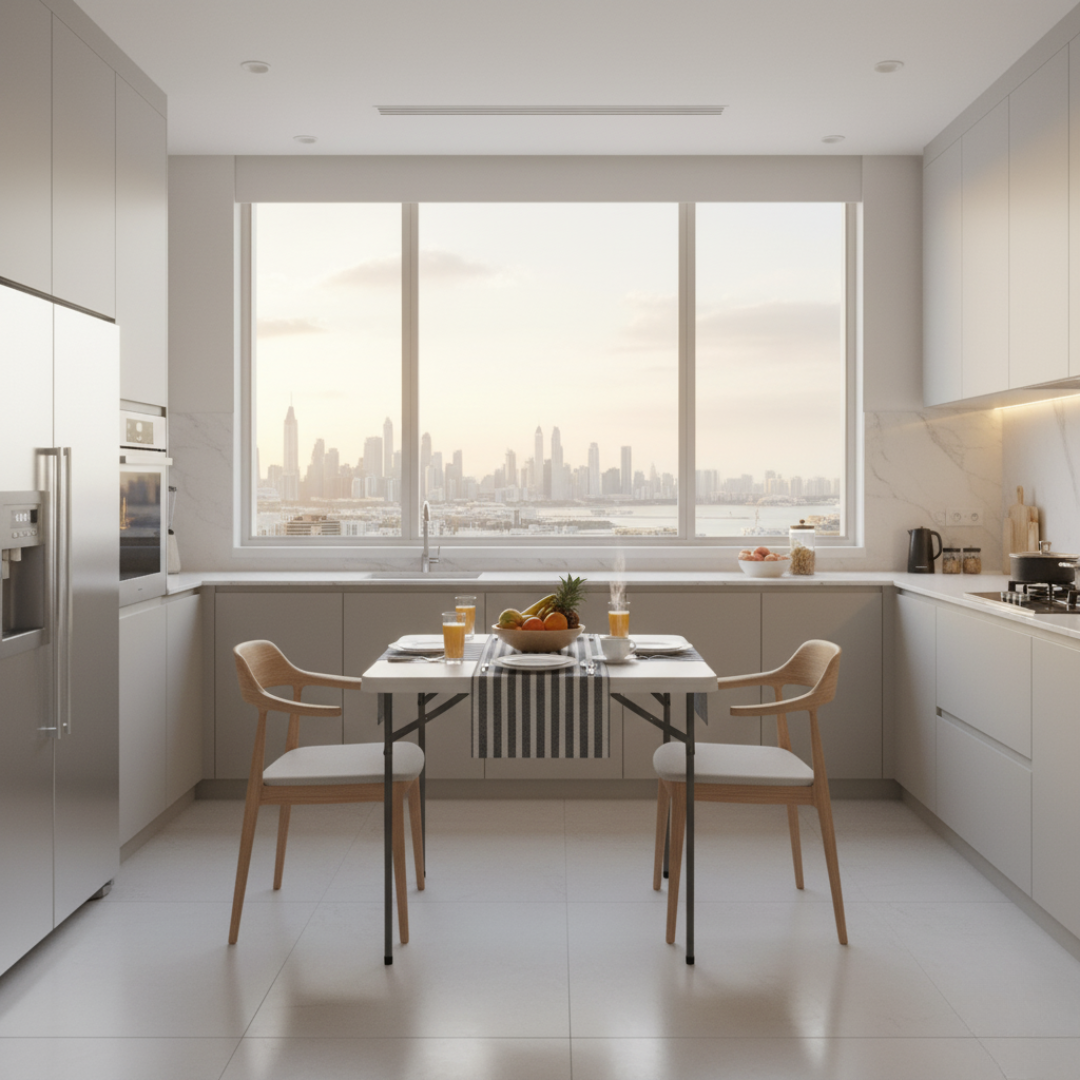 86CM Square Folding Table – Extra Sturdy, Weather-Resistant & Space-Saving (White)