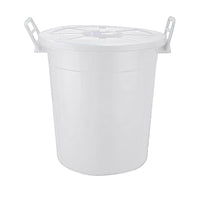 55L storage bucket with lid, white – view 1