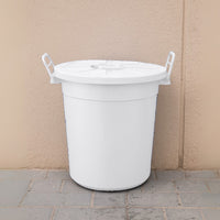 55L storage bucket with lid, white – view 4