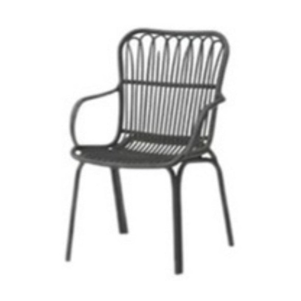 Serena outdoor armchair, grey, single chair