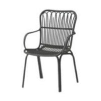 Serena outdoor armchair, grey, single chair