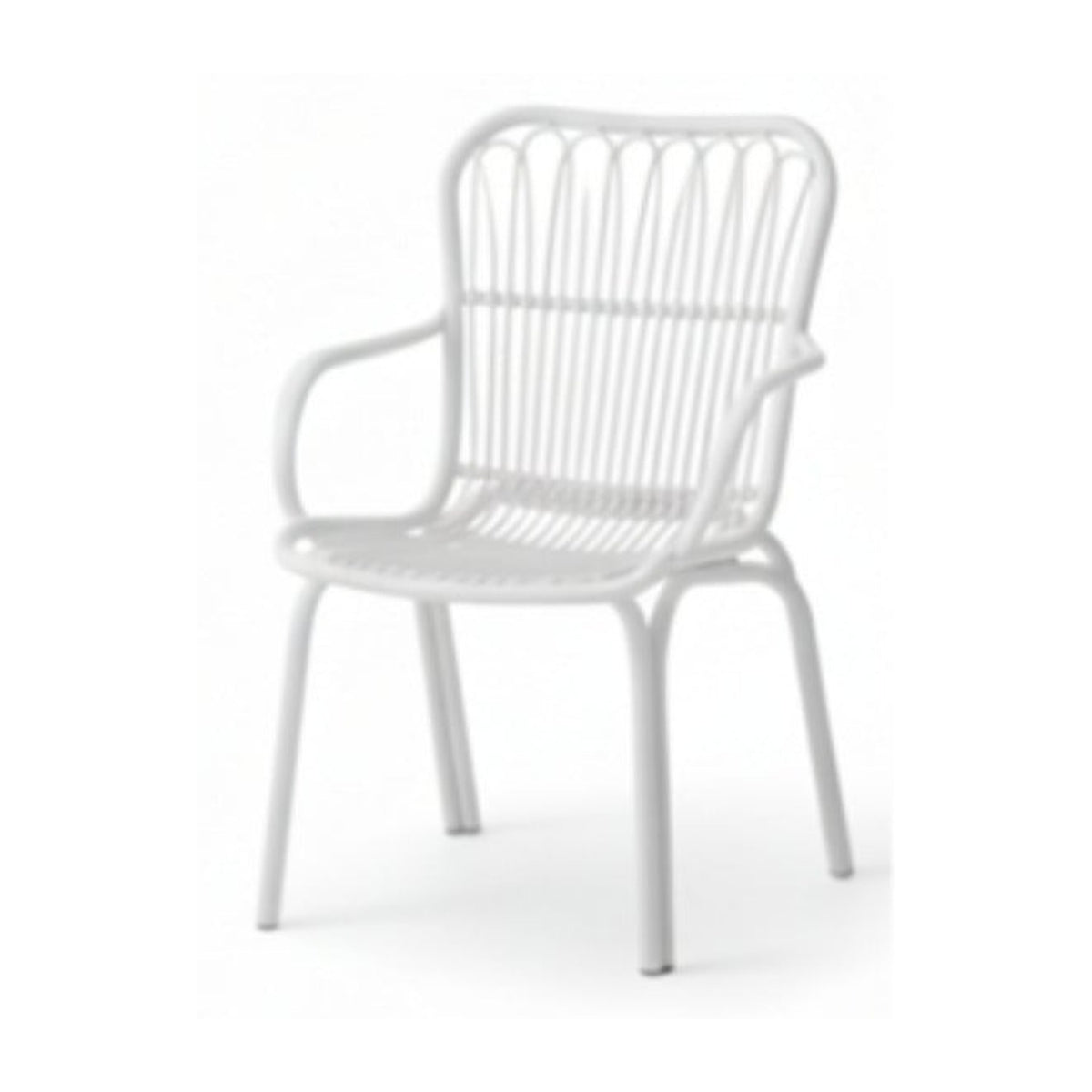 Serena outdoor armchair, white, single chair