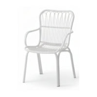 Serena outdoor armchair, white, single chair